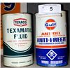 Image 1 : VINTAGE GULF ANTIFREEZE QUART & TEXACO ATF