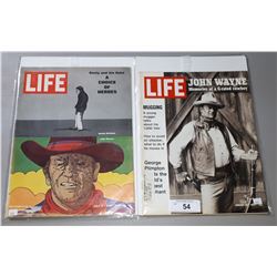 1969 & 1972 LIFE MAGAZINES WITH JOHN WAYNE COVERS