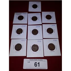 10 1931-1939 CANADIAN PENNIES