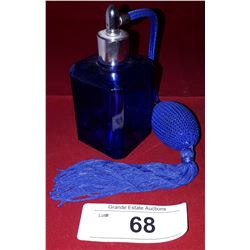 COBALT BLUE ART GLASS PERFUME W/ATOMIZER