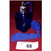 Image 1 : COBALT BLUE ART GLASS PERFUME W/ATOMIZER