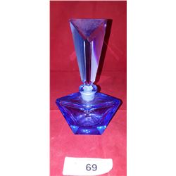 COBALT BLUE ART GLASS PERFUME BOTTLE