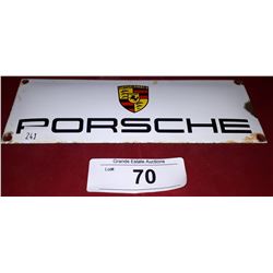 PORCELAIN PORSCHE DEALERSHIP SIGN