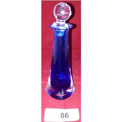 COBALT BLUE ART GLASS PERFUME BOTTLE