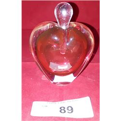 RED ART GLASS PERFUME BOTTLE