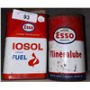 Image 1 : 2 VINTAGE ESSO OIL QUART TINS