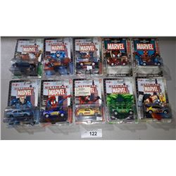 10 MARVEL DIE CAST CARS 1:64 SCALE