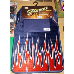 NEW FLAMES 4 PIECE CAR MATS