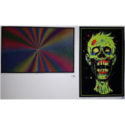 2 FELT POSTERS, 1 IS BLACKLIGHT