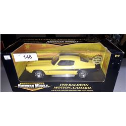 1970 BALDWIN MOTION CAMARO DIE CAST BY AMERICAN MUSCLE 1:18 SCALE, UNOPENED PACKAGE, N.O.S.