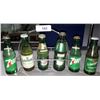 Image 1 : VINTAGE 6 PACK POP CARRIER W/FULL 7-UP, CANADA DRY, AND SCHWEPPES POP BOTTLES