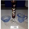 Image 1 : 3 PCS OF VINTAGE GLASSWARE