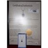 Image 1 : STERLING SILVER EMERALD AND DIAMOND PENDANT SET IN PLATINUM OVERLAY WITH APPRAISAL OF $275