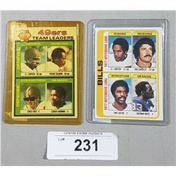 2 VINTAGE OJ SIMPSON FOOTBALL CARDS