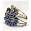 Image 2 : Navajo Sterling Turquoise Cluster Watch Bracelet