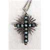 Image 1 : Zuni Sterling Cross Pendant Necklace