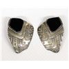 Image 1 : Sterling Silver and Onyx Earrings