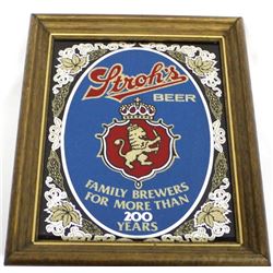 Stroh's Beer Bar Mirror Advertisement