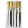 Image 1 : 5 Piece File Set with Wooden Handles
