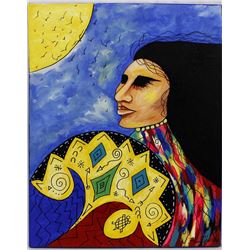 Original Acrylic Painting by Kathy Kills Thunder