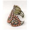 Image 2 : Navajo Sterling & Pink Shell Cluster Bracelet