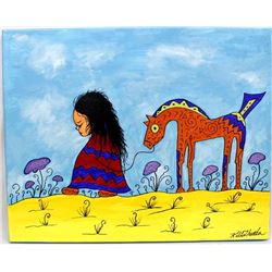 Original Acrylic Painting by Kathy Kills Thunder