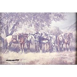 S. L. Humphrey Framed Print ''Moonlight Packers''