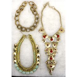 3 Vintage Costume Jewelry Necklaces