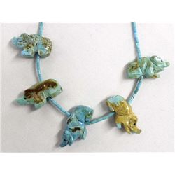 Native American Turquoise Elephant Necklace