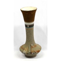 Navajo Sand Painted Pottery Vase by P. Morgan