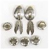 Image 1 : Navajo Sterling Silver Earrings & Button Covers