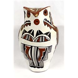 Large Native American Jemez Pottery Owl