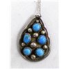 Image 1 : Navajo Sterling Turqoise Pendant Necklace