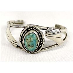 Vintage Navajo Sterling Turquoise Bracelet