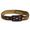 Image 1 : Leather and Turquoise Belt