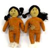 Image 1 : 2 Native American Suede Leather Dolls