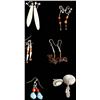 Image 4 : 13 Pairs Native American Earrings, Some Sterling