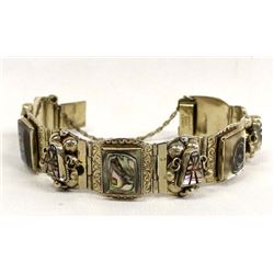 Mexican Taxco Sterling and Abalone Bracelet
