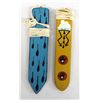 Image 2 : 2 Native American Hand Painted Bull Roarers