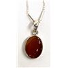 Image 1 : Carnelian Sterling Silver Necklace