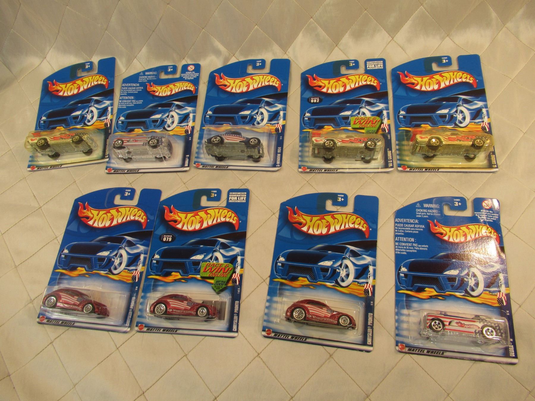 9 Hot Wheels American Flag