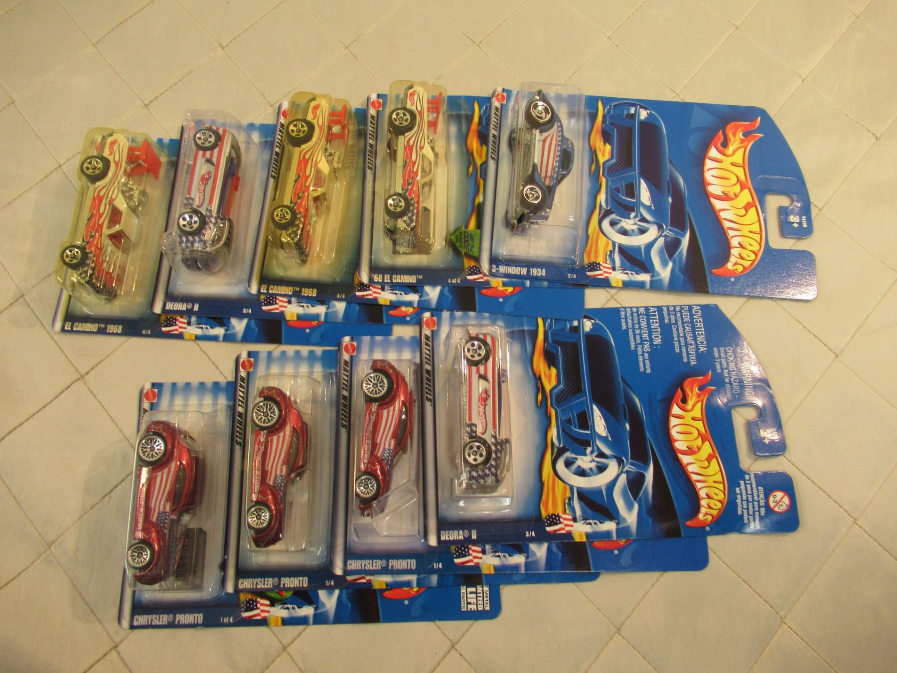 9 Hot Wheels American Flag