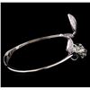 Image 2 : 0.55 ctw Diamond and Pearl Bracelet - 14KT White Gold