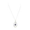 Image 2 : 1.67 ctw Blue Sapphire Pendant With Chain - 14KT White Gold