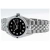 Image 3 : Rolex Mens Stainless Steel Black Diamond & Emerald Datejust Wristwatch