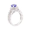 Image 4 : 1.91 ctw Sapphire And Diamond Ring - 18KT White Gold