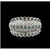 Image 2 : 14KT White Gold 0.62 ctw Diamond Ring
