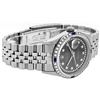 Image 3 : Rolex Mens Stainless Steel Black String Diamond & Sapphire Datejust Wristwatch