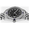 Image 5 : Rolex Mens Stainless Steel Black String Diamond & Sapphire Datejust Wristwatch