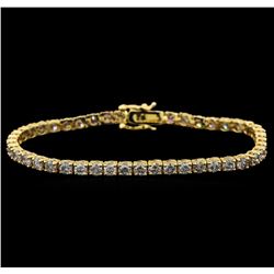 14KT Yellow Gold 5.01 ctw Diamond Tennis Bracelet